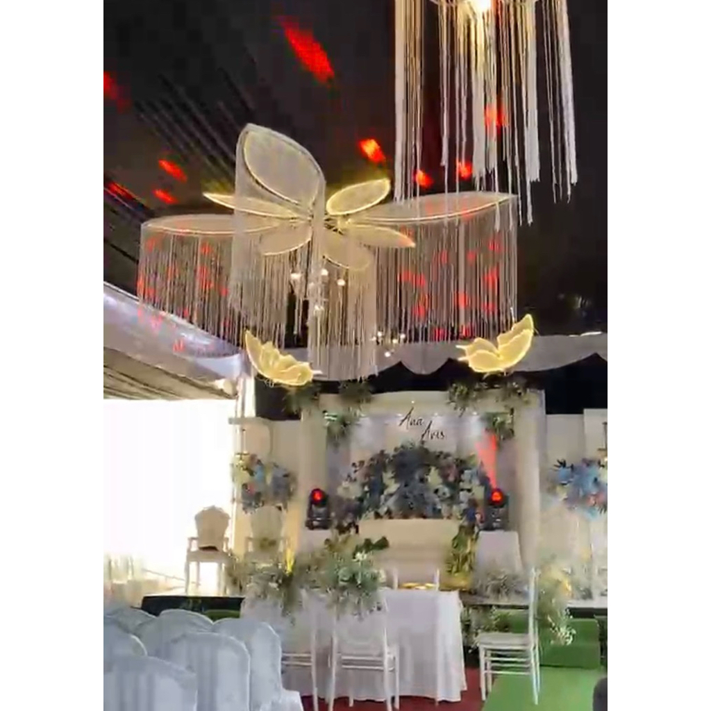 lampu tirai bintang tenda,dekorasi tenda