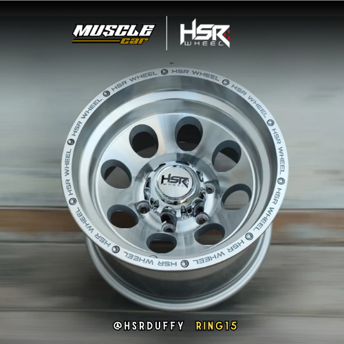 velg mobil offroad ring 15 HSR type duffy baut 6 pelek racing ring 15 untuk mobil pajero hilux fortu