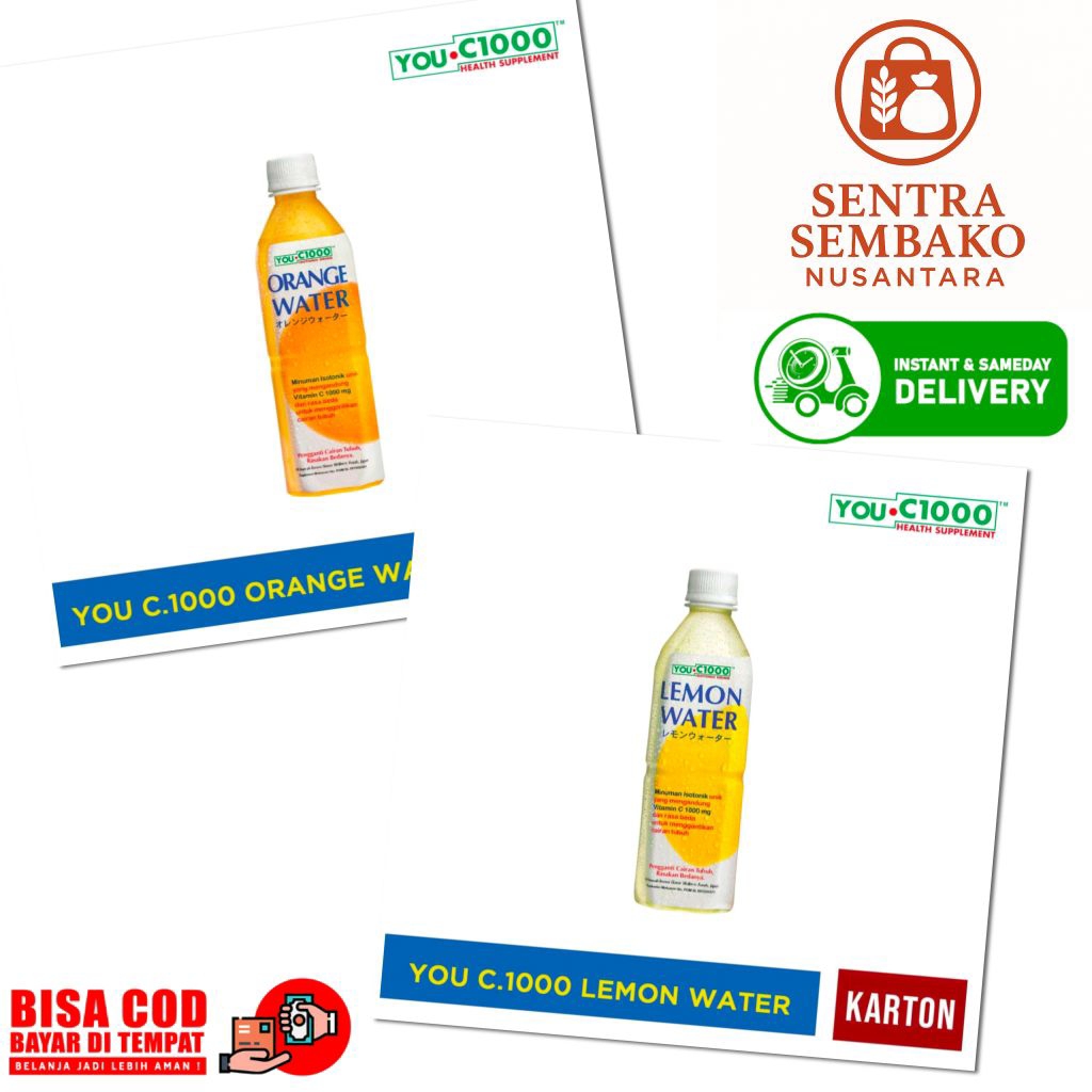 

YOU C1000 Lemon Water & Orange Water 500ml – Isi 12 Botol | Packing Aman, Halal, Segel Pabrik, Garansi Utuh