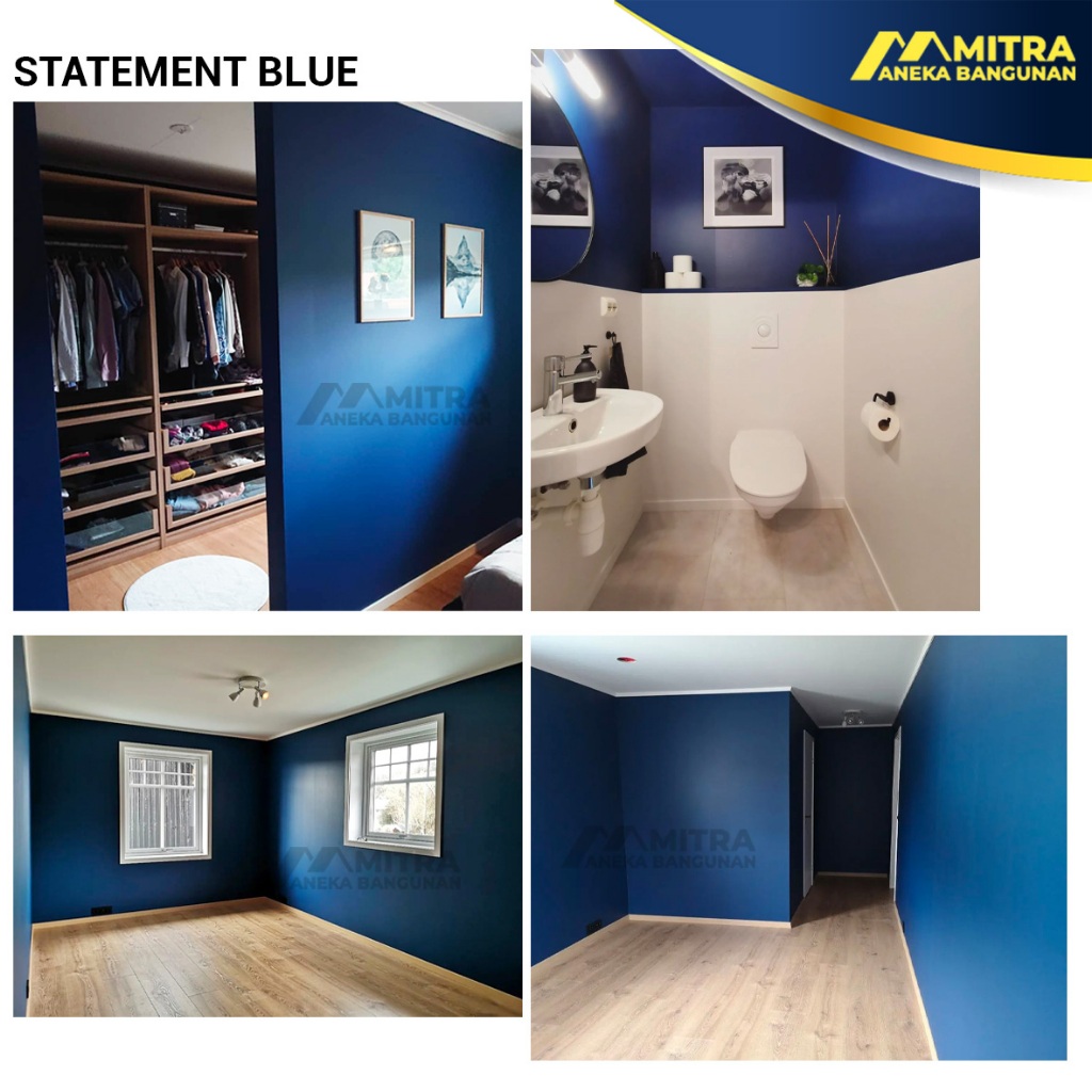 CAT TEMBOK INTERIOR JOTUN STATEMENT BLUE 4863 / COVER PLUS / TINTING AESTHETIC BIRU NAVY