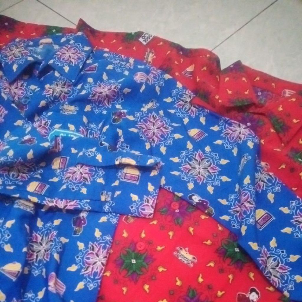 Baju seragam SMPN Sukoharjo (merah+biru)