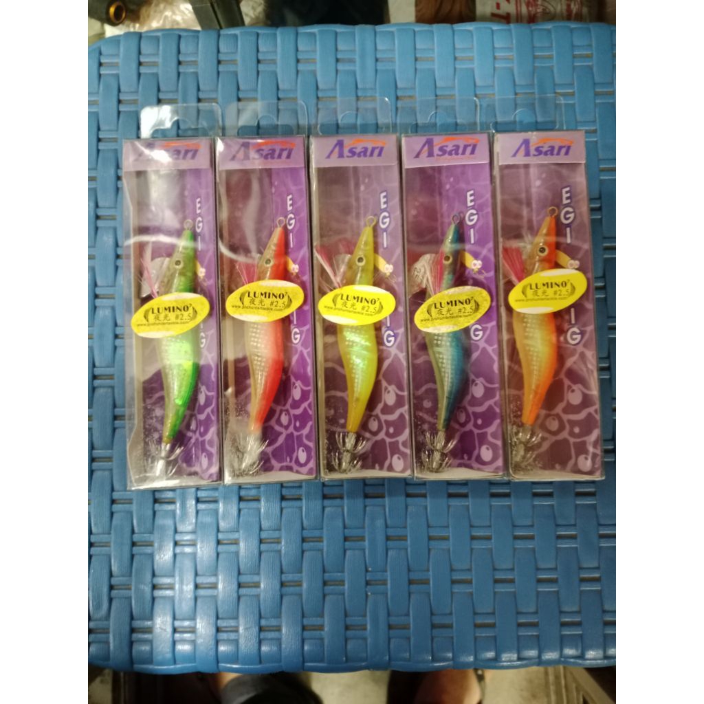 umpan cumi Asari Lumino ( berbentuk udang )