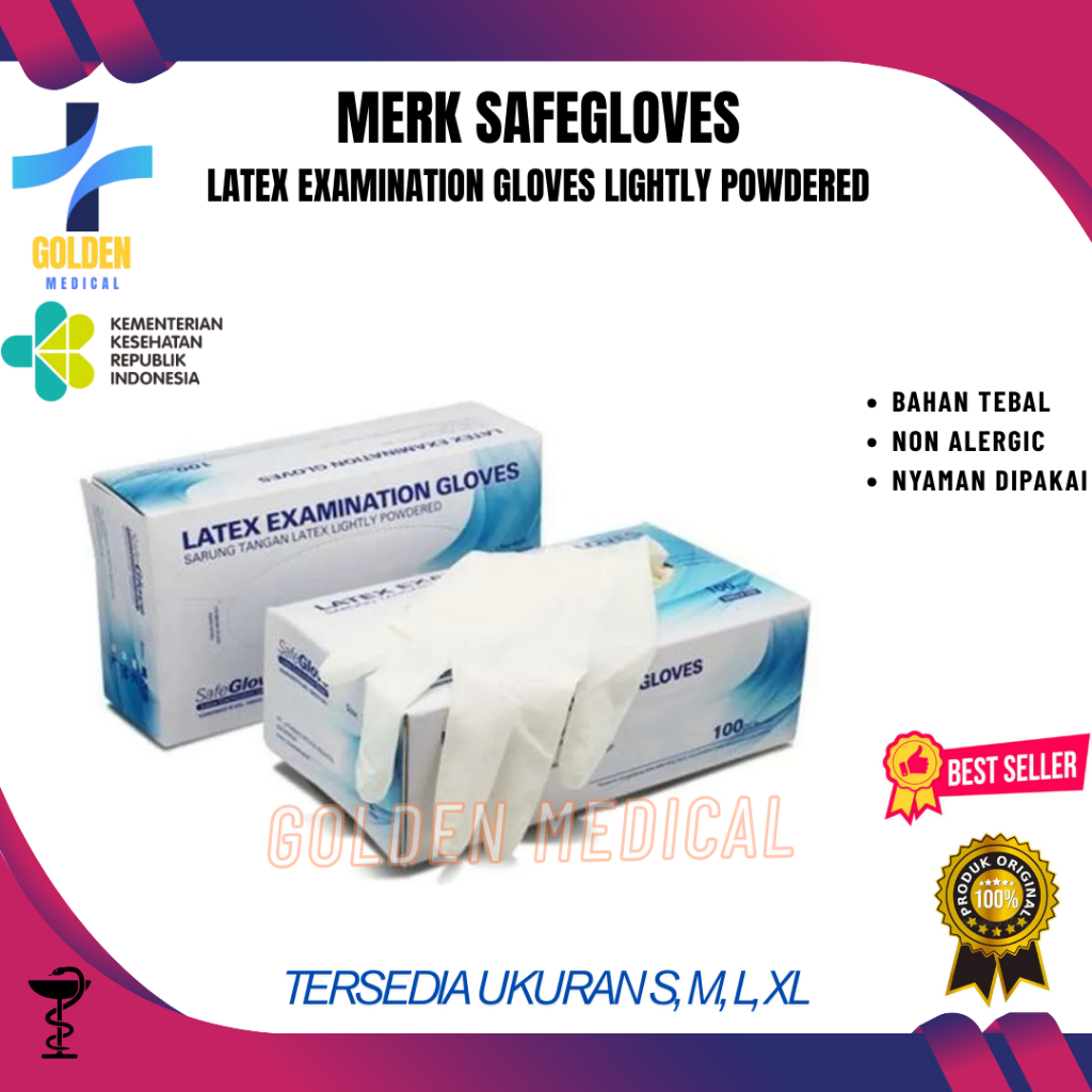 Sarung Tangan Latex Exam Safeglove Sarung Tangan Latex