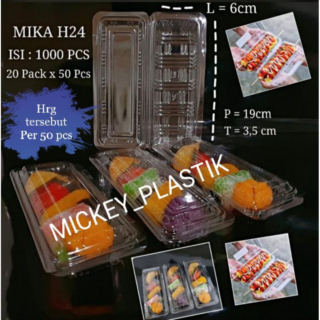 MIKA SOSIS BESAR & KECIL / TRAY SOSIS KECIL / WADAH TRAY HOTDOG SOSIS ROTI SOSTEL / MIKA KEMASAAN RO