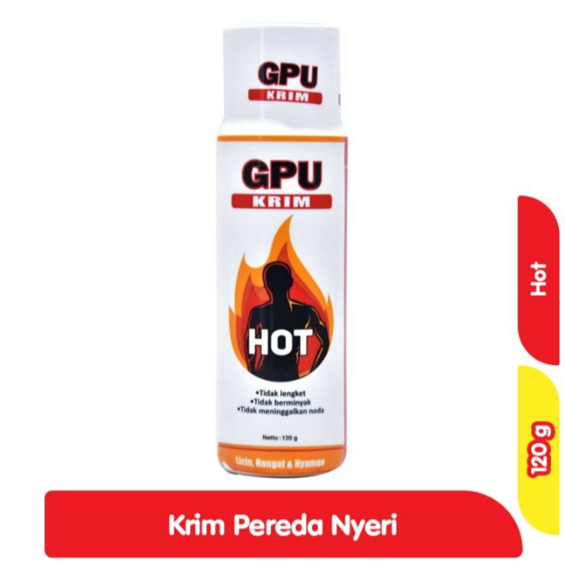 GPU Krim Hot  120gr botol - CAP LANG GPU KRIM HOT - CREAM