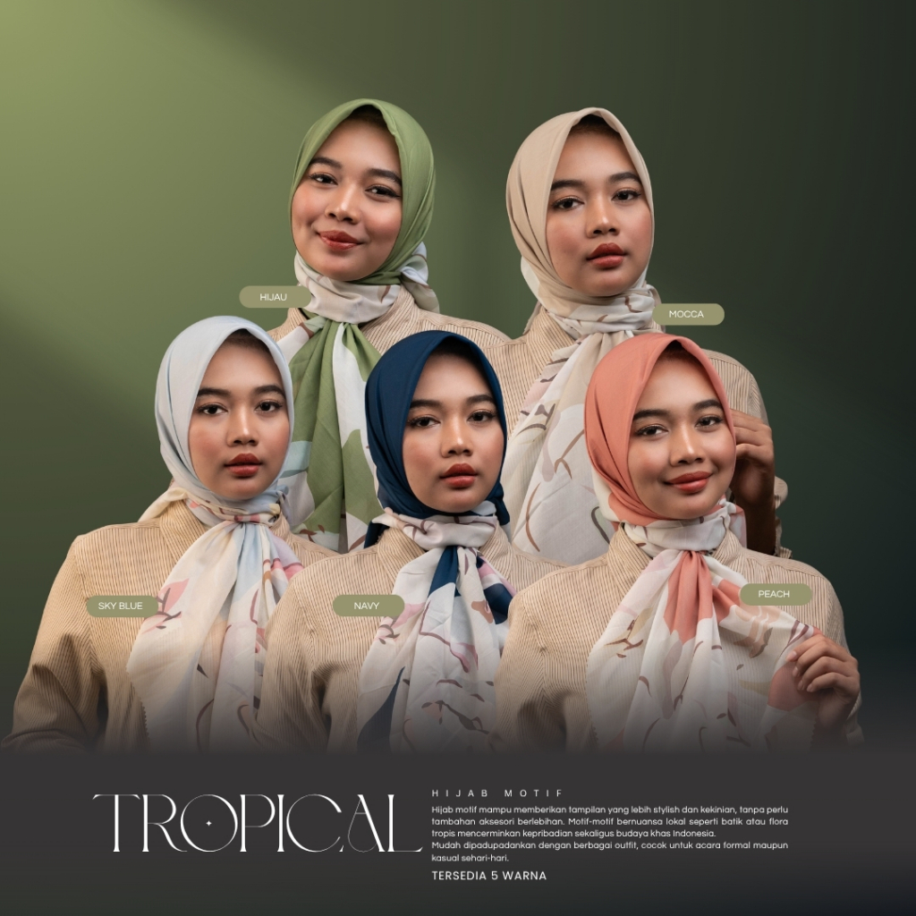 Hijab Motif Printing Metal Logo Varisha/Hijab Segiempat #2