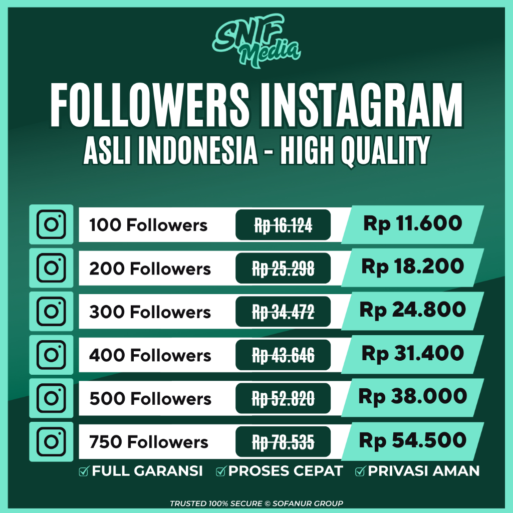 SNIF - Penambah Followers Instagram Asli Indonesia Aktif Pengikut Instagram Real Bergaransi