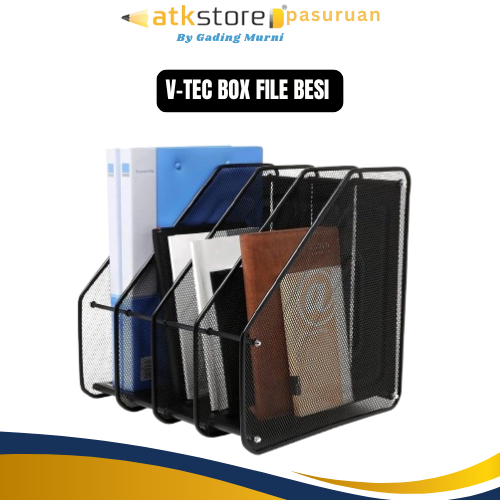 

V Tec Box File Besi jaring 1 2 3 Susun tempat penyimpanan dokumen - V-tec jaring susun 1 2 3