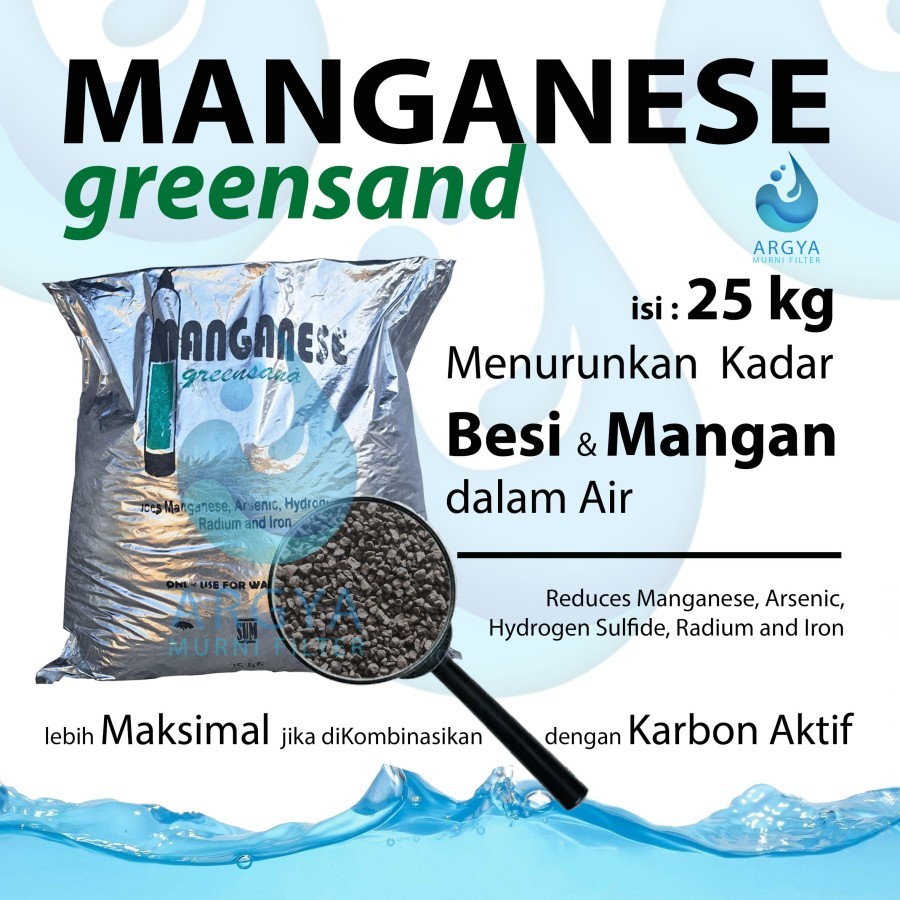 Manganese Merk Greensand II Mangan(II) Sulfat | Manganese Sulfate | MnSO4.H2O | Mengurangi Kadar Bes