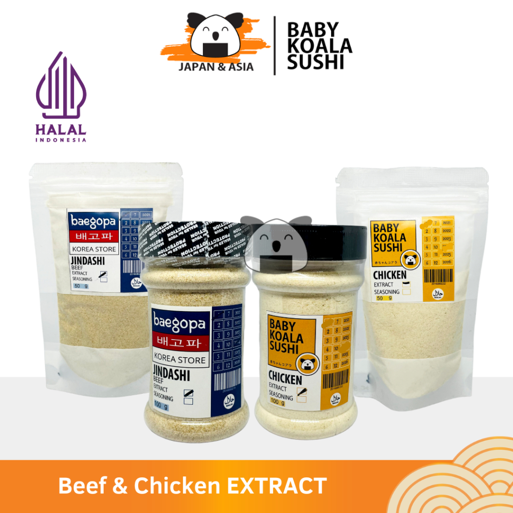 

NATURAL KALDU MPASI CHICKEN Extract & Beef Extract Powder Kaldu 100 g Halal | Non Msg