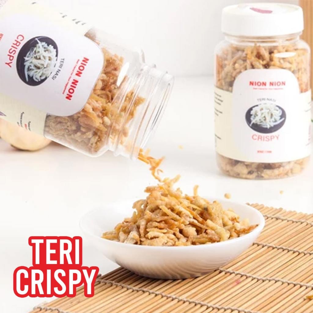 

Teri Nasi Crispy Teri Krispi Renyah Gurih Non MSG Teri Kriuk Original MPASI 170 Gram - Nion
