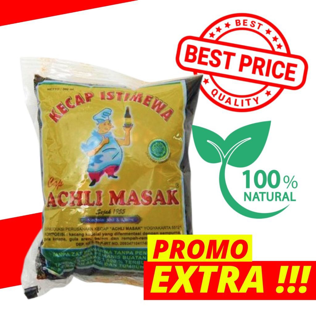 

KECAP MANIS ACHLI MASAK 300ML 100% HALAL TANPA BAHAN PENGAWET MAUPUN PENGENTAL