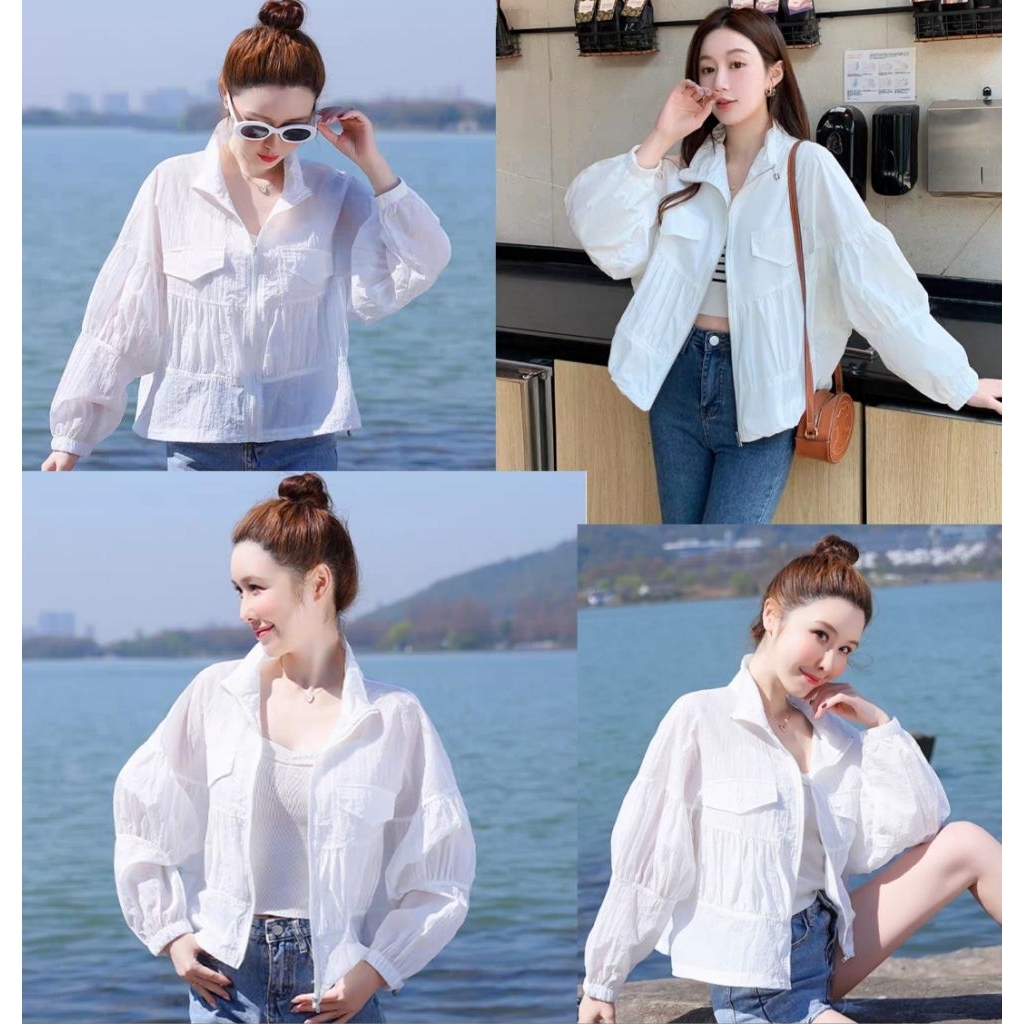 JAKET BLOUSE LONGGAR KERAH KEMEJA WANITA FASHION KEKINIAN
