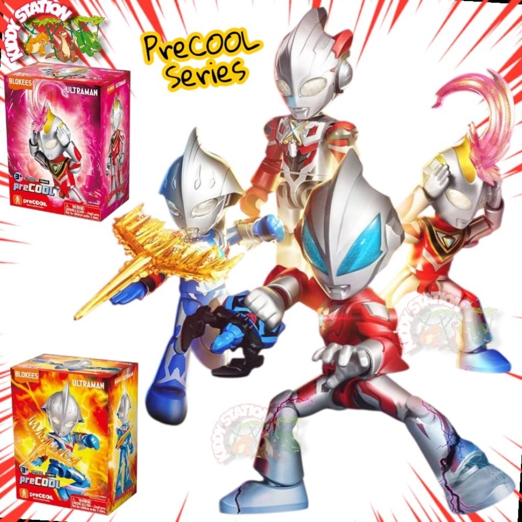 Figures Blokees Ultraman Precool Series Ultraman Geed Gaia Nexus Blue Ultraman X Mainan Anak