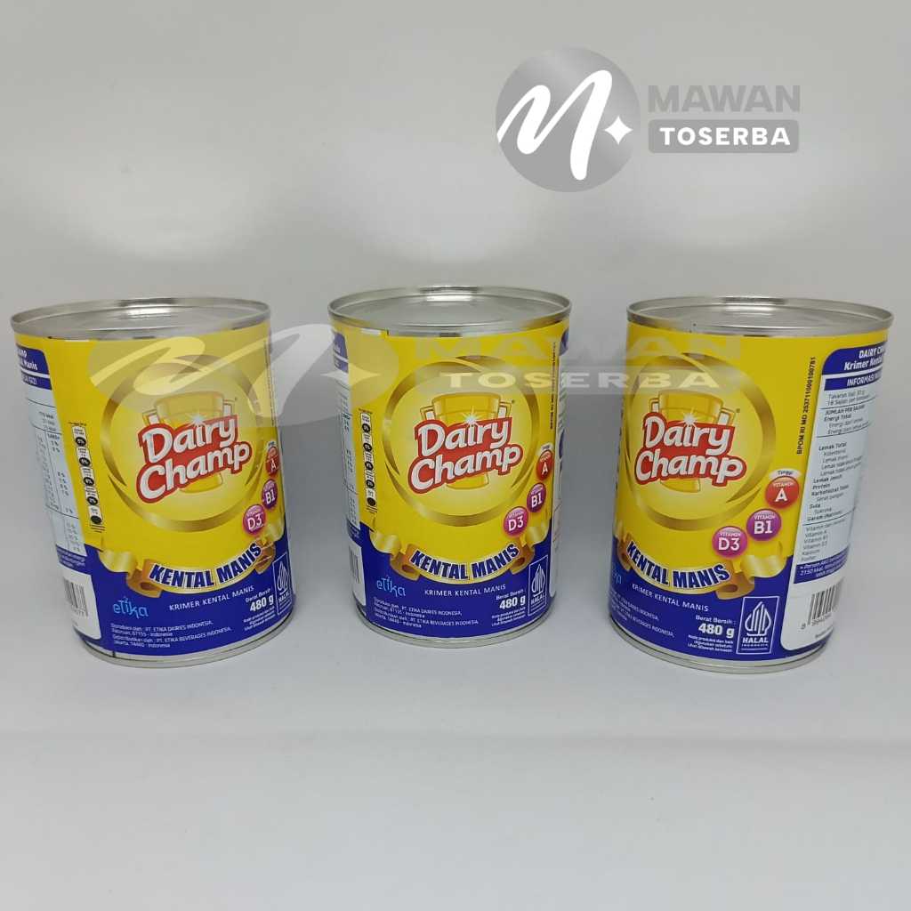 

Dairy Champ Kaleng 480 Gram/ Susu Kental Manis Dairy Champ