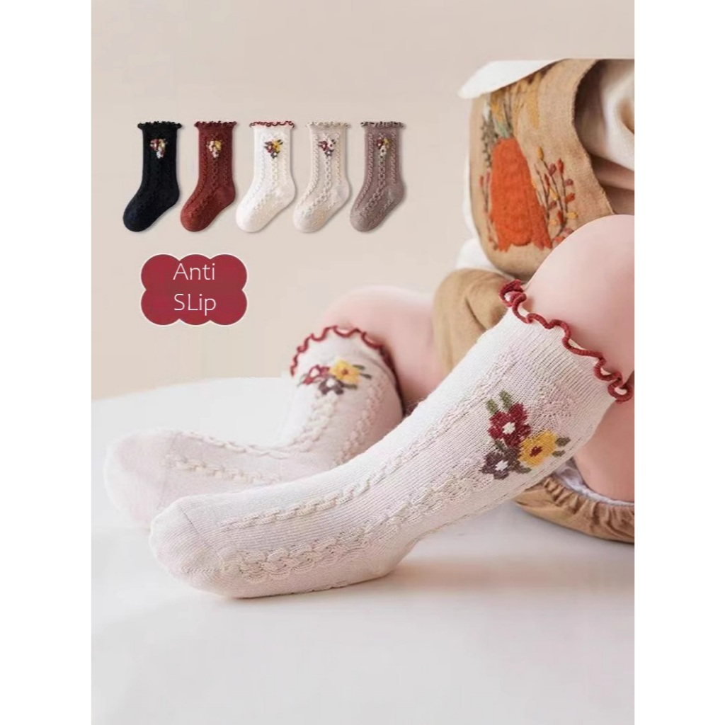 KAOS KAKI BAYI PEREMPUAN ANTI SLIP / KAOS KAKI ANAK PEREMPUAN - ANTI SLIP