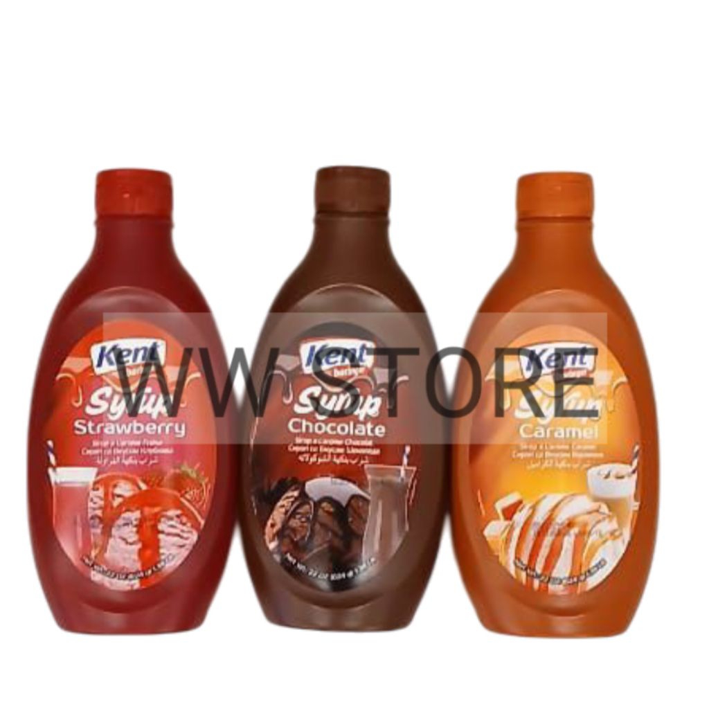 

Toping topping kue saus saos sirup rasa coklat cokelat karamel buah stroberi halal Turki Turkiye Kent boringer Chocolate Butterscotch Caramel Strawberry Syrup 624g