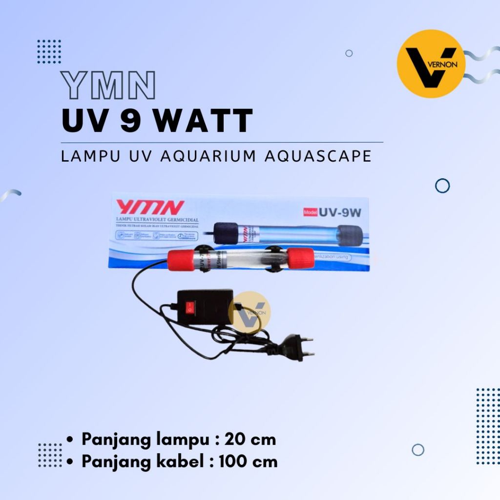 Lampu UV Aquarium Lampu UV YMN UV 9 Watt Lampu UV Sterilisasi Aquarium Lampu UV Filter Aquarium