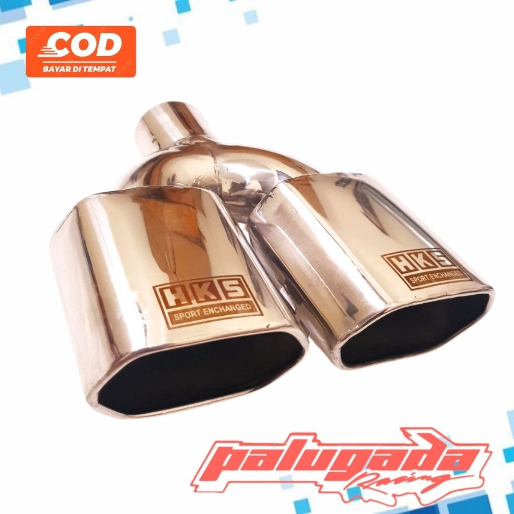 Knalpot Suoss HKS Cabang 2 untuk segala jenis mobil bensin dan solar