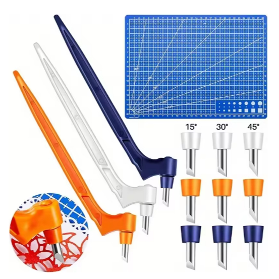 

HAND CRAFT CUTTER UKIR KERAJINAN 360 DERAJAT GAGANG PLASTIK Warna Warni Random