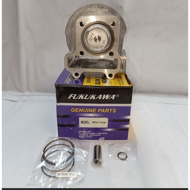 BLOK SEHER SILINDER BORING SET PISTON STANDAR KOMPLIT ORI FUKUKAWA BEAT ESP - BEAT POP - SCOOPY FI S