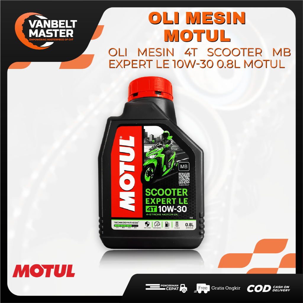 Motul Oli Mesin Scooter Expert LE 10W-30 JASO MB API SM 4 Tak 800ml