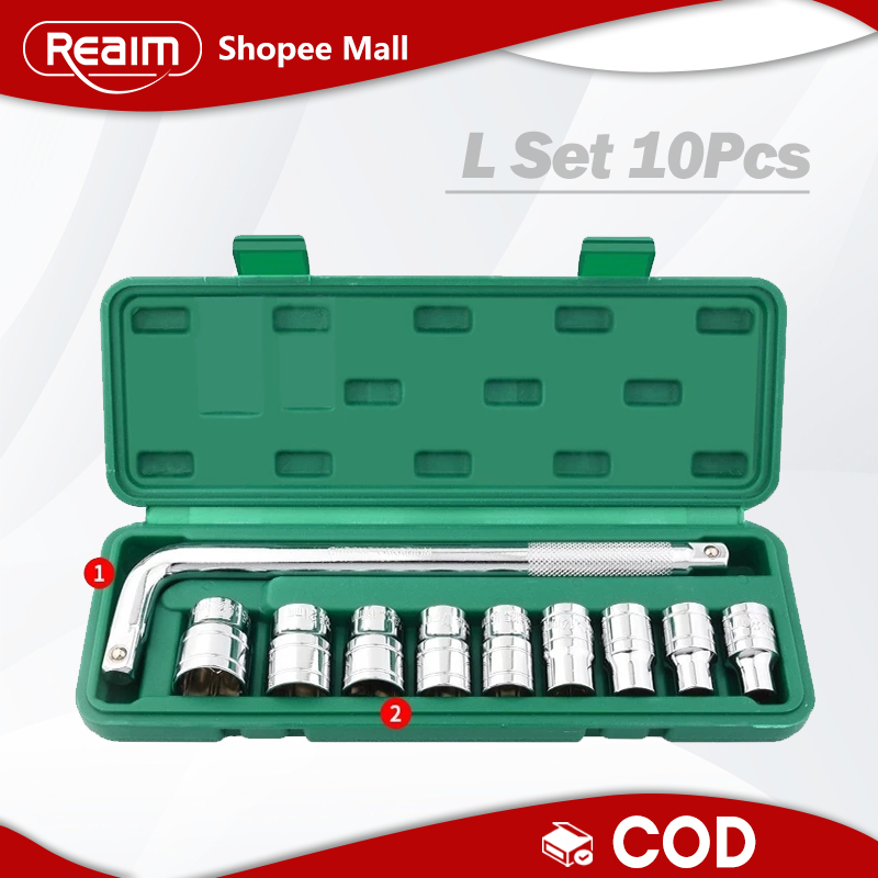 Reaim Kunci L Sok 10PCS Kunci Set Lengkap Kunci Set Toolkit Set Tool Box Set Lengkap