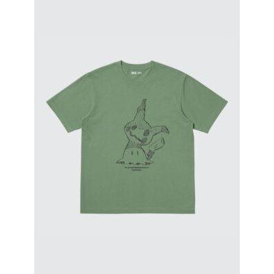 Uniqlo UT X Pokemon Mimikyu Tee Kaos Dewasa Adult Green T-Shirt