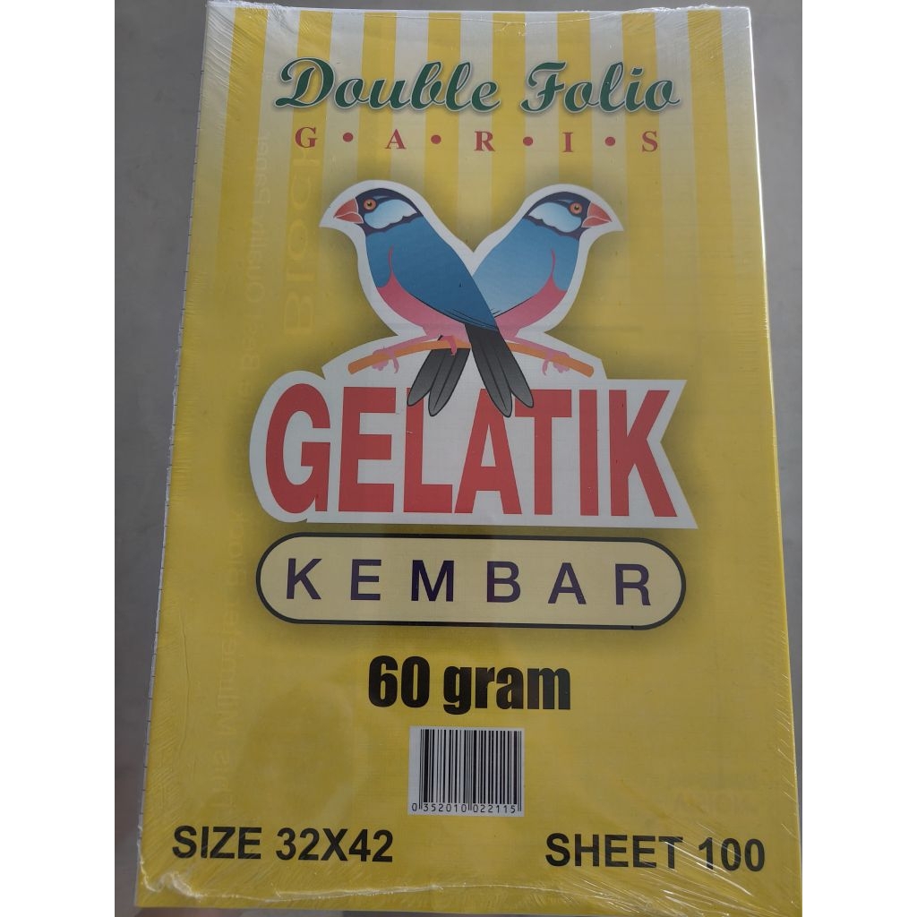 

Double Folio Garis Gelatik 100 Lembar