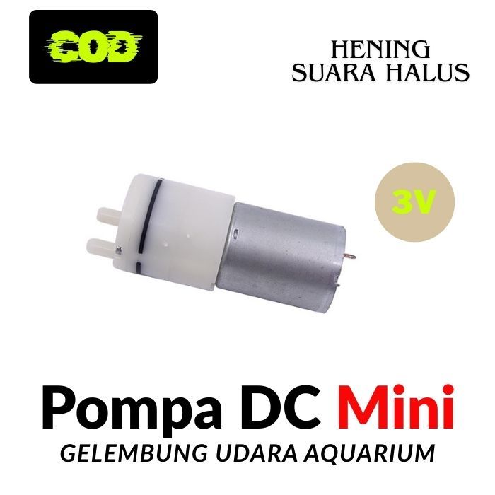 Pompa DC Mini Hening Suara Halus 3.7 Volt Dinamo Aerator