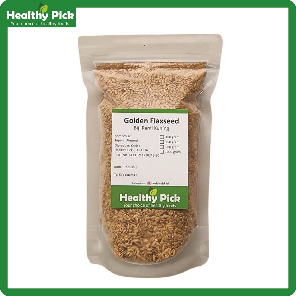 

Golden Flaxseed 500 gram Biji Rami - Healthy Pick