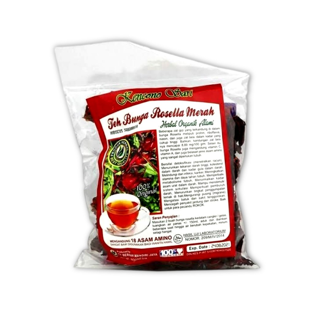 

Teh Bunga Rosella Merah Kencono Sari 100g – Herbal Daun Kering Alami