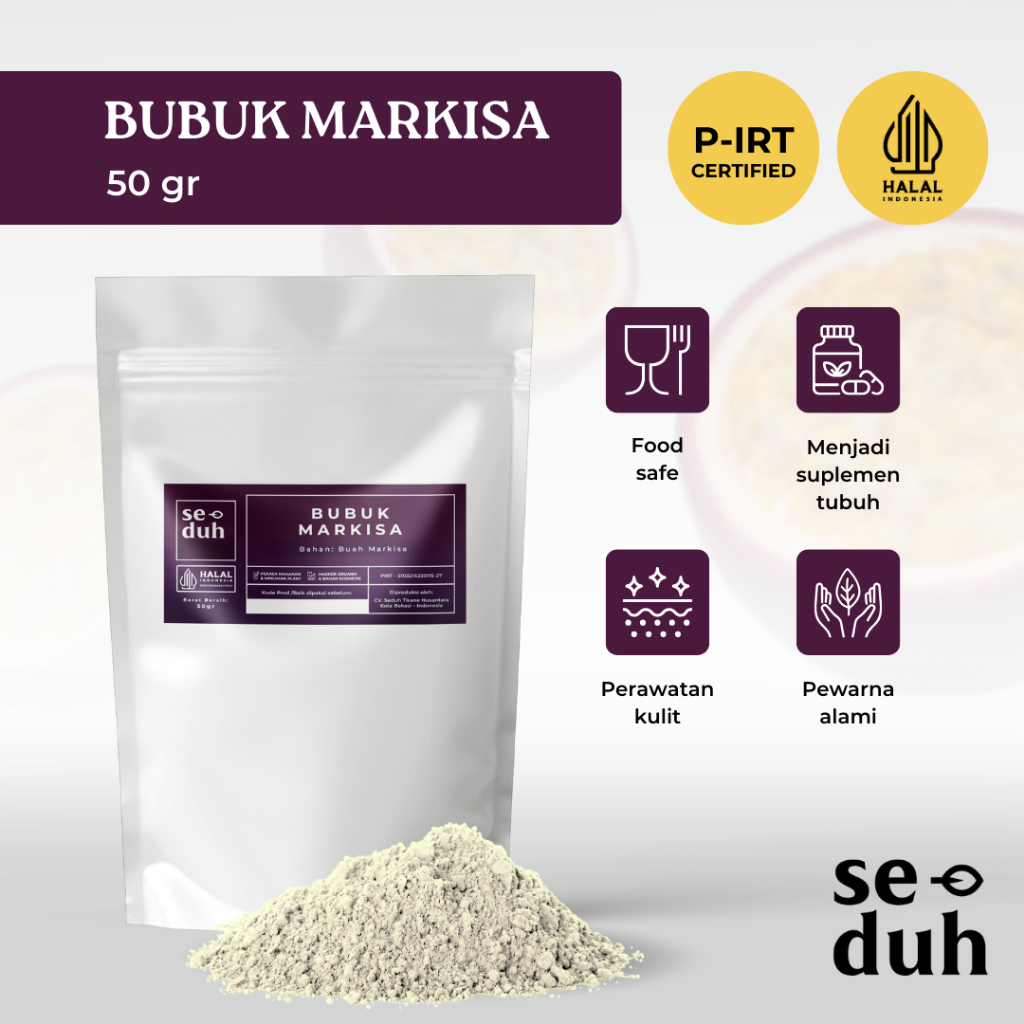 

SEDUH TEA & TISANE | Bubuk Extract Markisa / Passion Fruit Extract Powder / Fruit Powder 50 gram