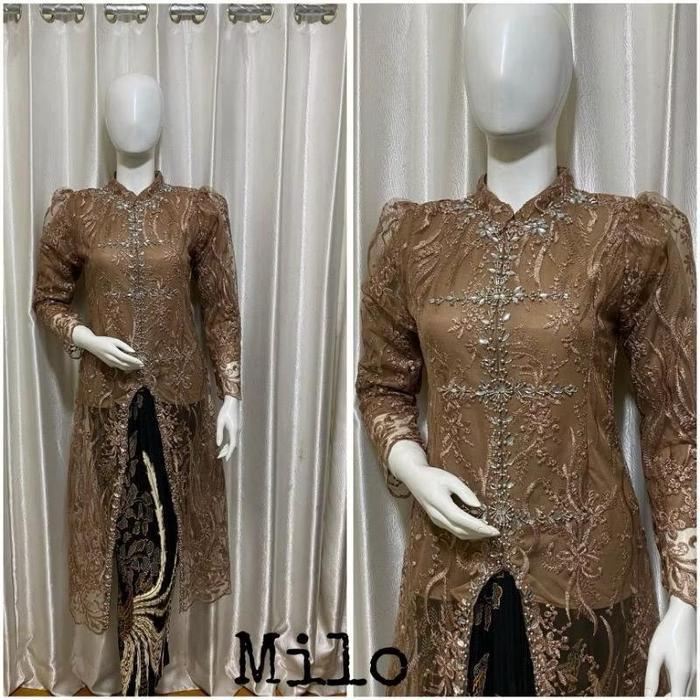 Kebaya Nikita Long Tunik Tile Payet Premium Quality | Model Terbaru Kebaya Modern 2025