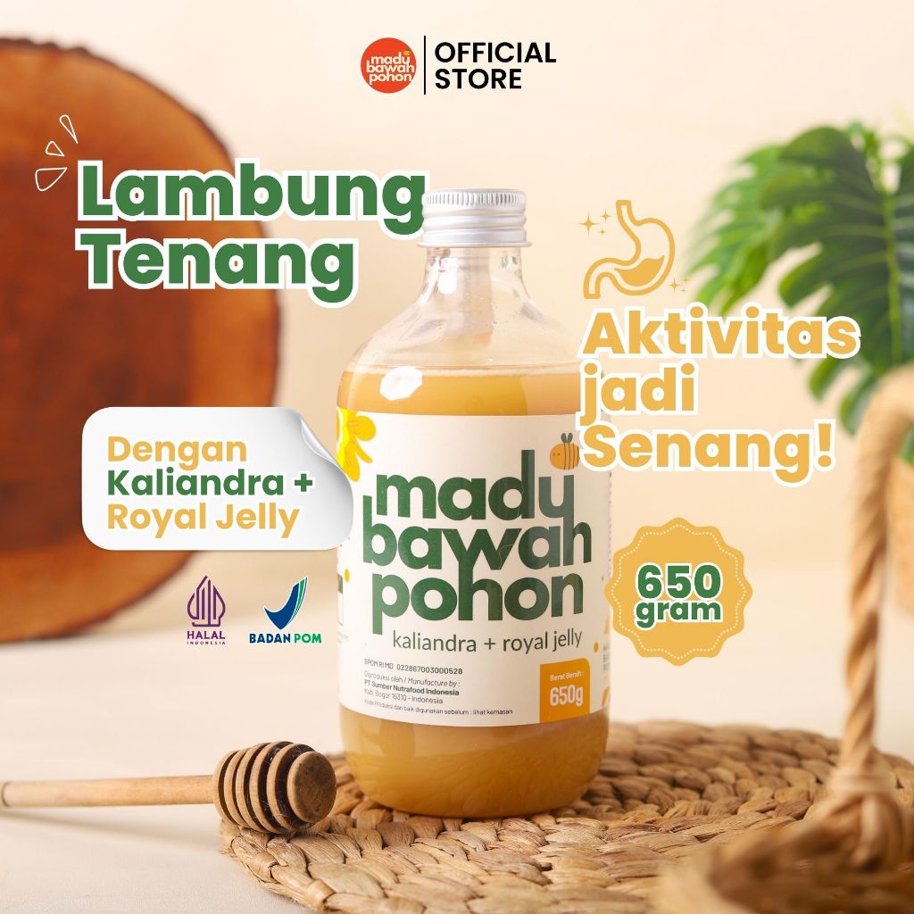 

Madu Bawah Pohon Madu Kaliandra + Royal Jelly 650gram Asam lambung hilang hidup jadi Tenang