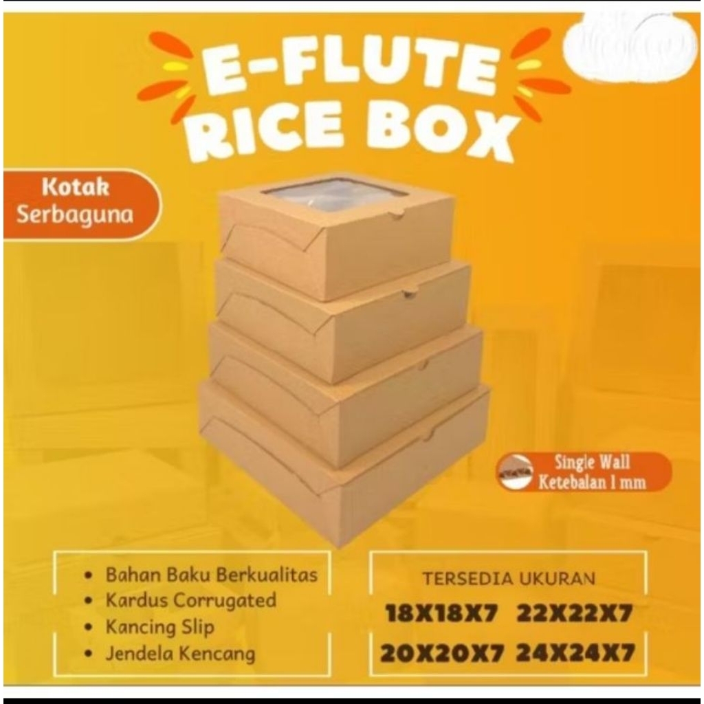 

KARDUS E-FLUTE KEMASAN PARSEL BOX ROTI KUE CAKE
