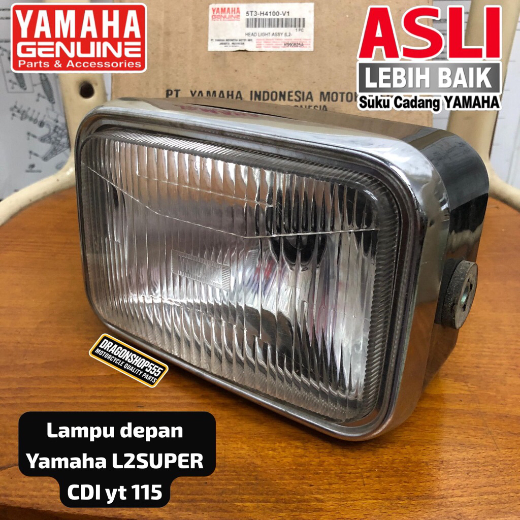 LAMPU DEPAN ONLY TANPA FITTING DAN BOHLAM YAMAHA  L2SUPER YT115 ORIGINAL  NOS 5T3-H4100-V1