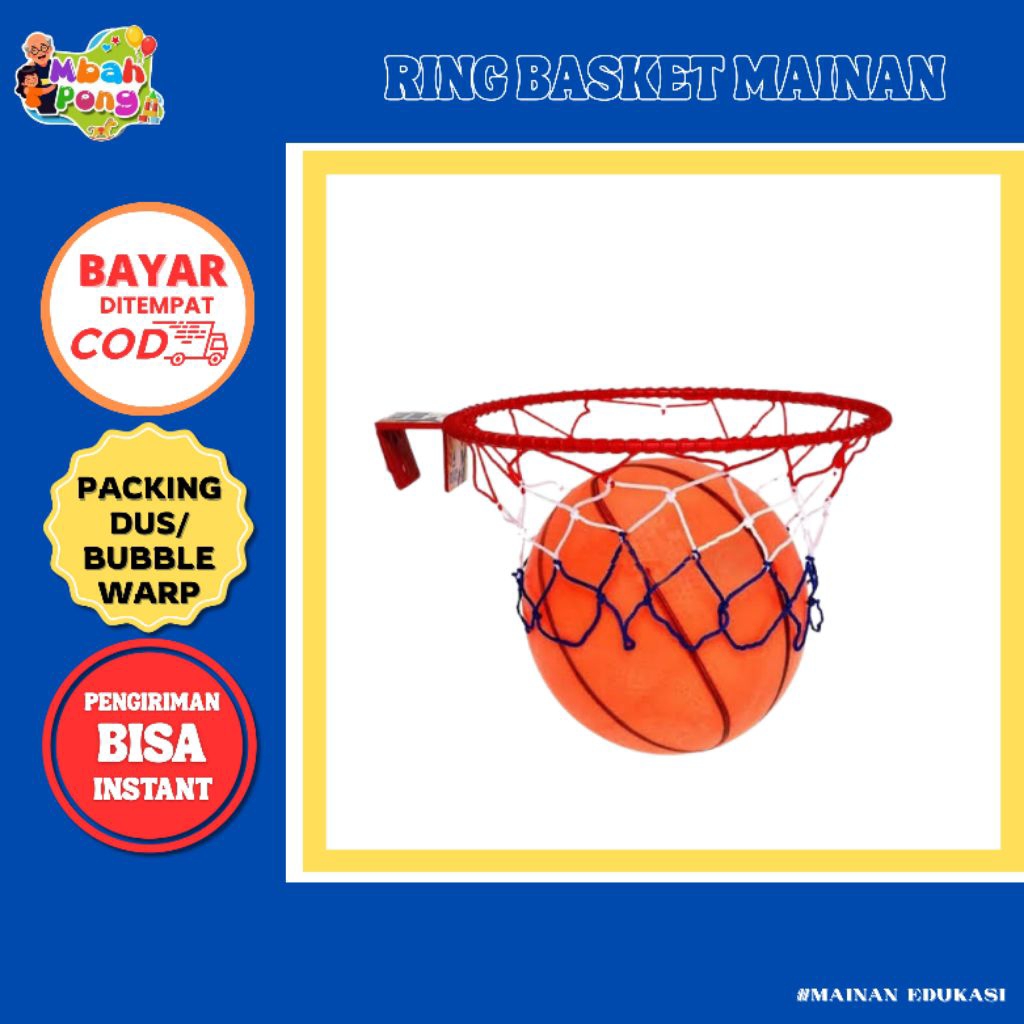 mainan bola basket dengan ring cocok untuk indoor
