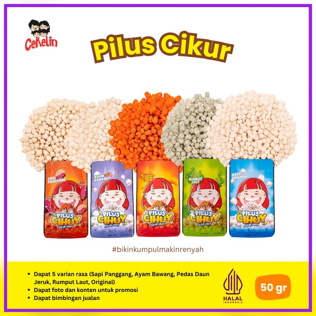 

Cemilan Cekelin Pilus Cikur - Isi 50gr