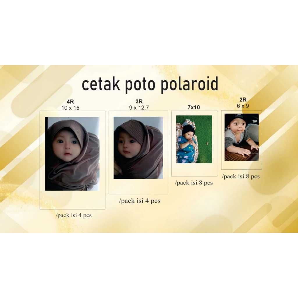Cetak foto polaroid 2R 3R 4R