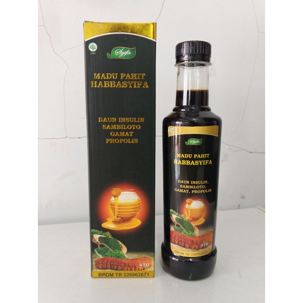 

Madu Pahit Habbasyifa Plus Daun Insulin, Sambiloto, Gamat, Propolis