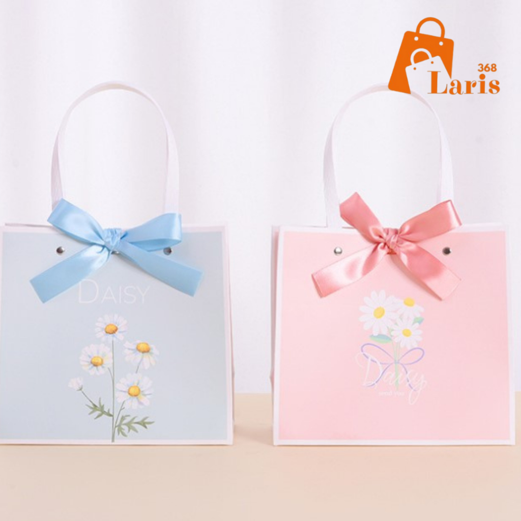 

Laris368 Paperbag Paper Bag Tebal Motif Bunga Astetik Pita Tas Kado Hadiah Hampers Souvenir Import Premium PB16