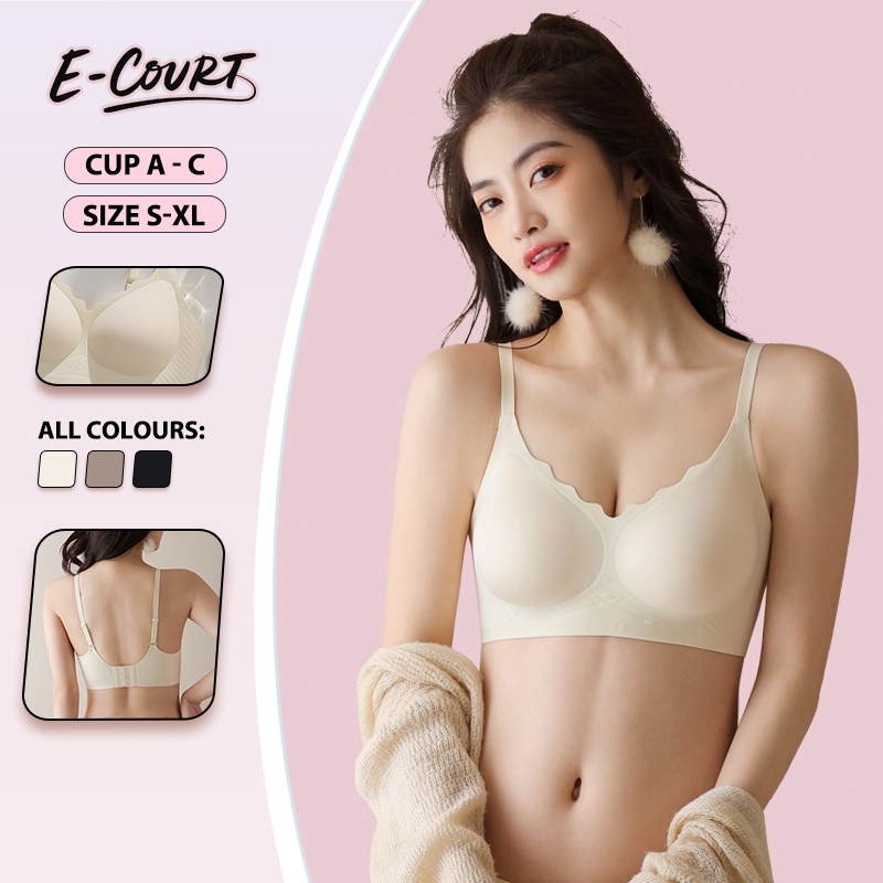 E-Court Bra pengumpul Bra olahraga musim panas Tanpa cincin baja Ringan Nyaman Tidak ada bekas Bra B