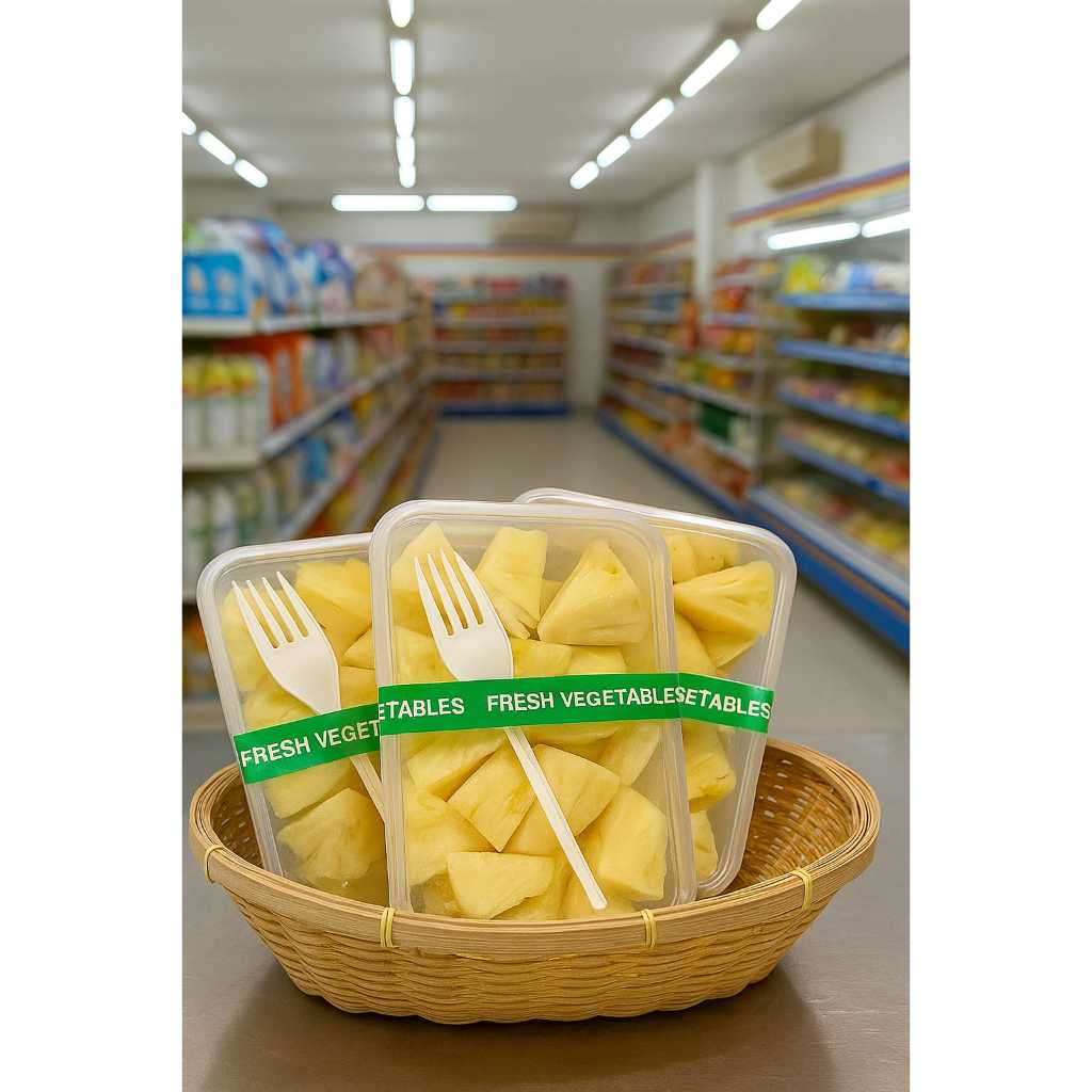 

Buah Nanas Kupas, Potong, Segar