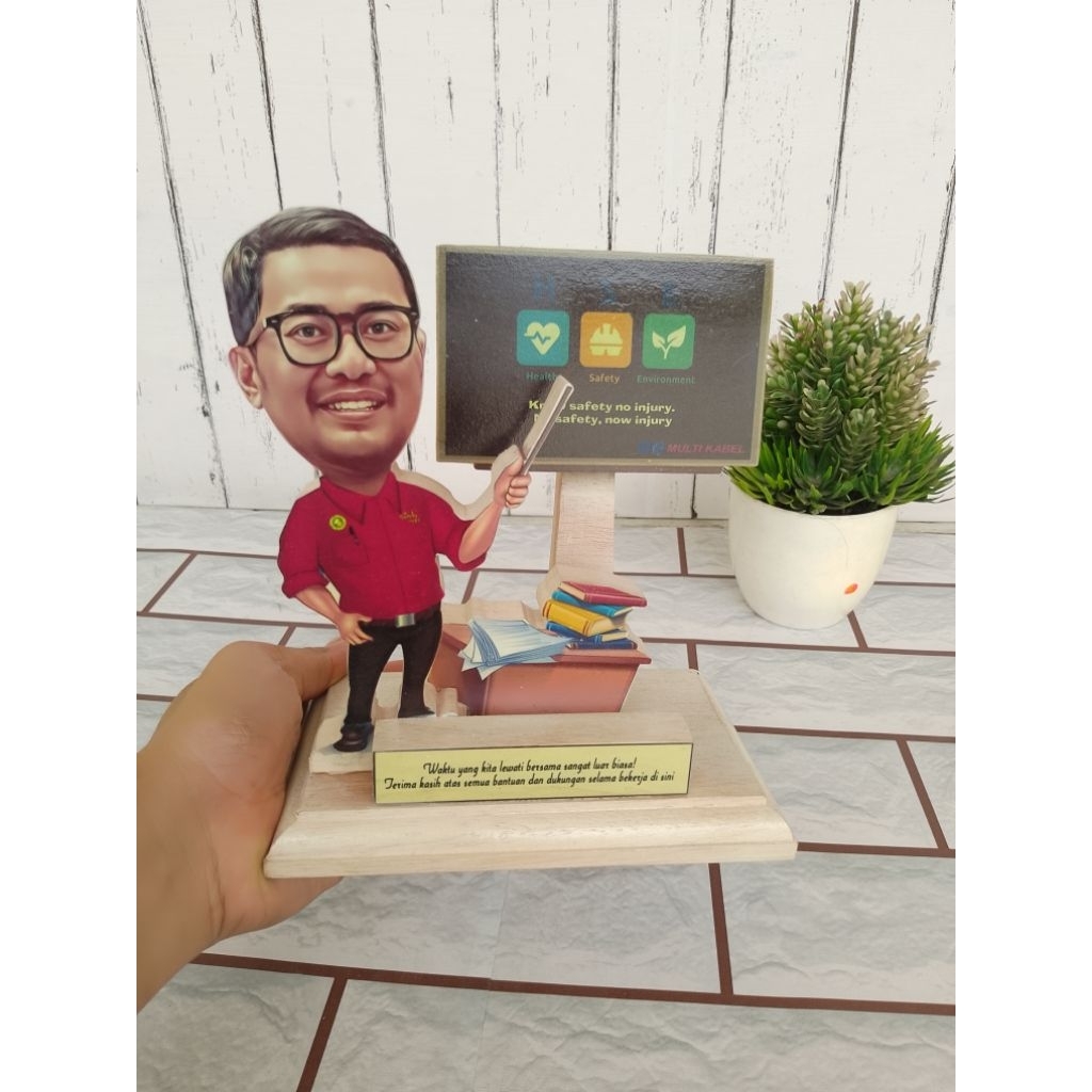 Karikatur Kayu 3D