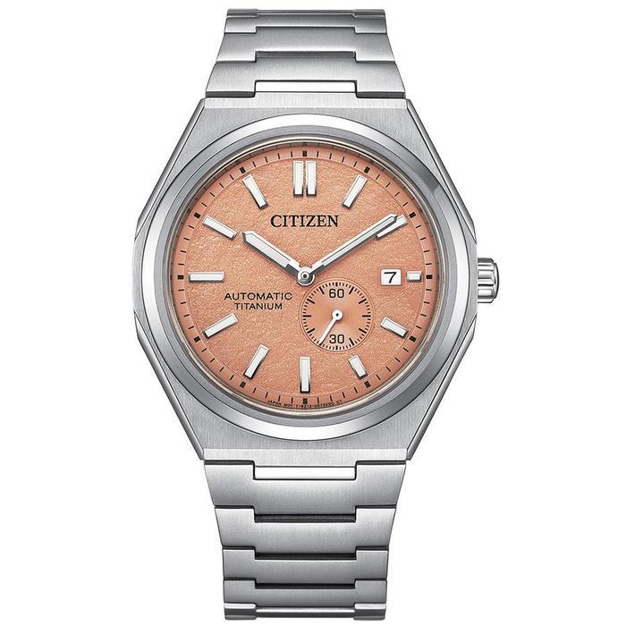 Jam Tangan Pria Citizen Zenshin NJ0180-80Z Automatic Salmon Super Titanium Original Resmi