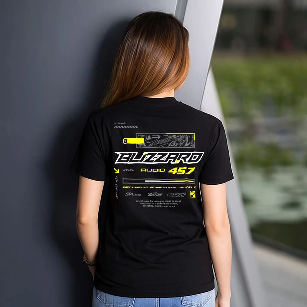 Kaos Blizzard Audio T-Shirt Sound System Horeg Malang Baju Distro Unisex