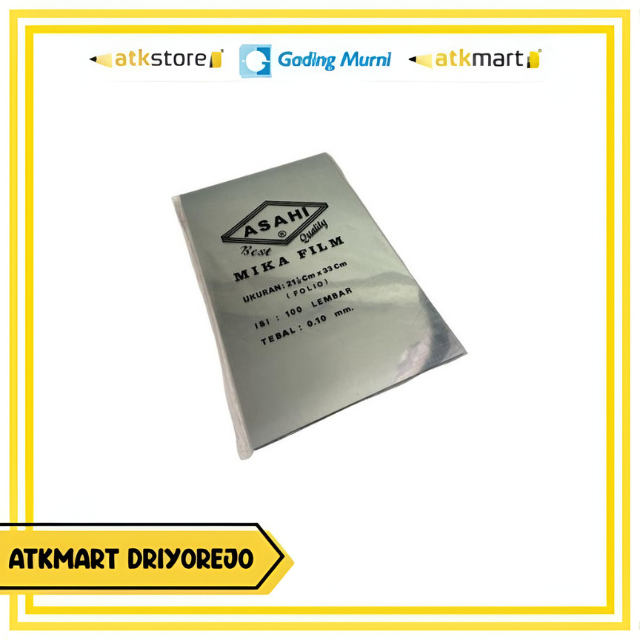 

ASAHI Cover Mika 0.10 Mic (Isi 100 Lembar) – Plastik Laminating / Cover Buku / Pelindung Dokumen