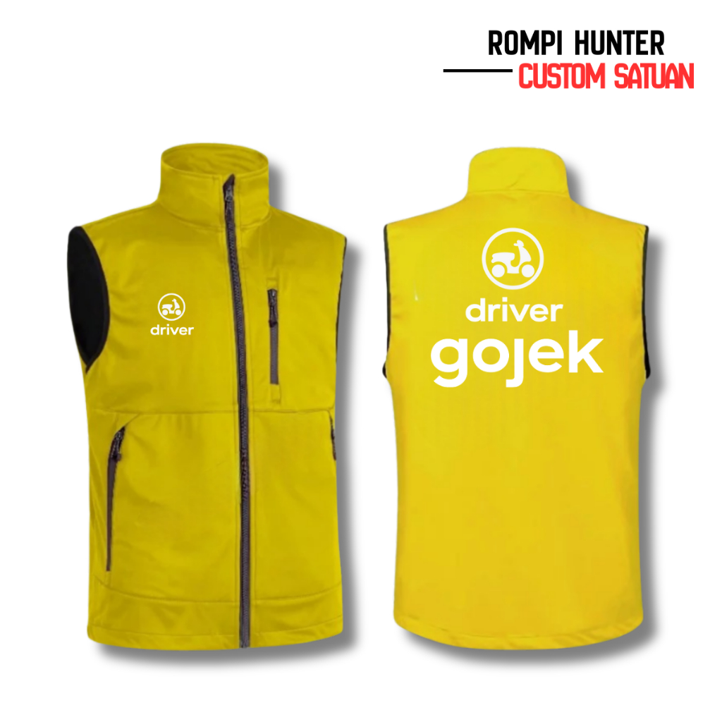 Rompi Driver Gojek Bodyprotector Vest Motor Tebal 3 lapis Custom