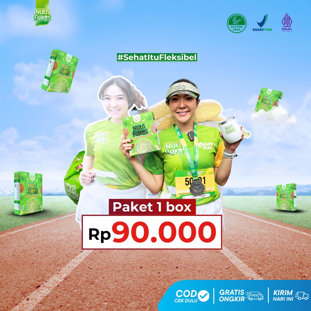 

Paket 1 box Nutriflakes Sereal Umbi Garut Ampuh Atasi Asam Lambung, Gerd, Maag